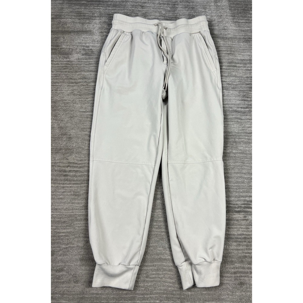 Old Navy Joggers Womens Small Beige Stretch Tech Dry Quick Polyester Blend